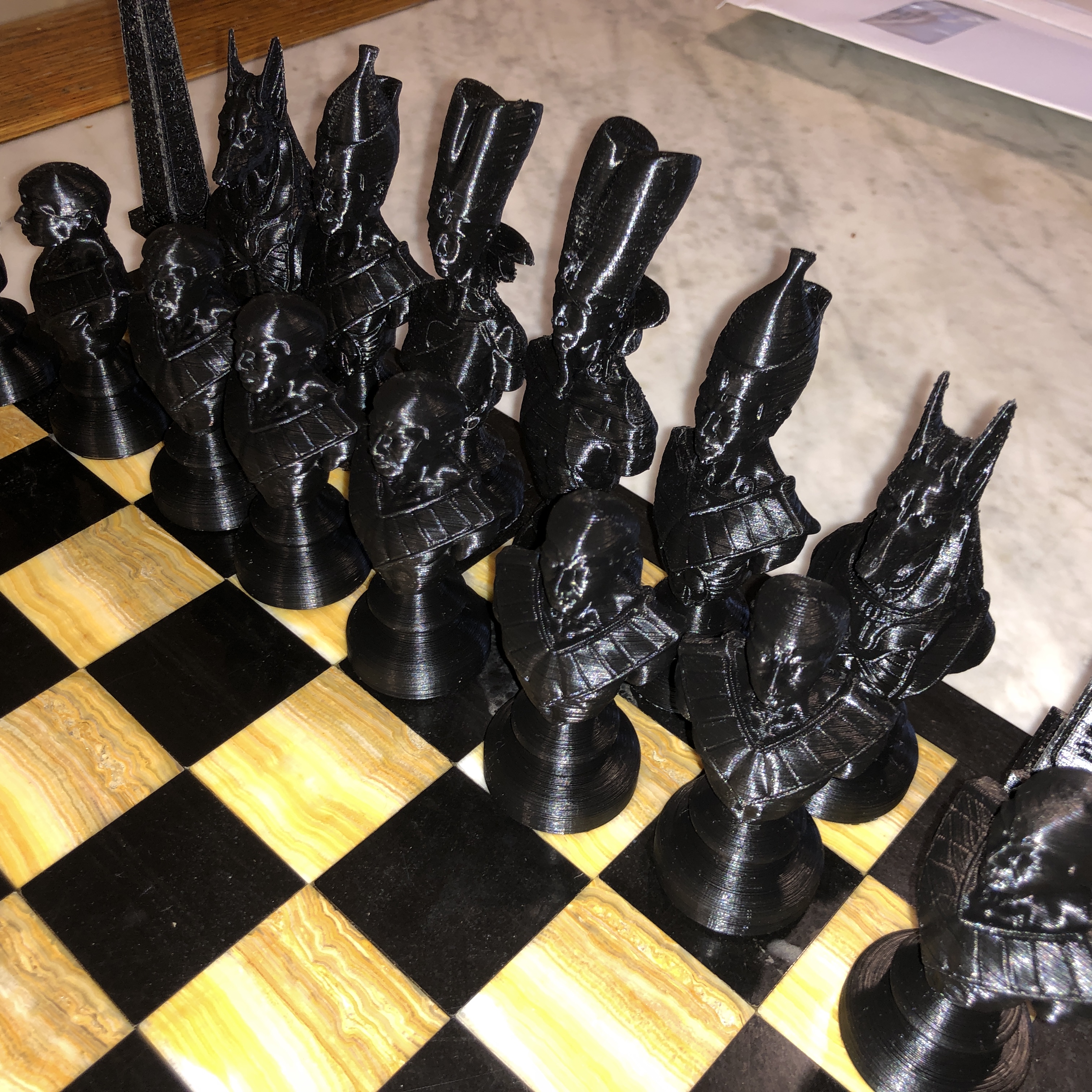 Made a chess mold and cast my first few chess pieces. These were